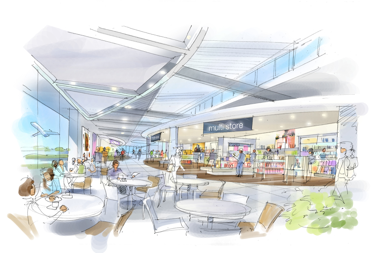 Lyon Airport, Renewal of Commercial Facilities T1,T2 & T3.