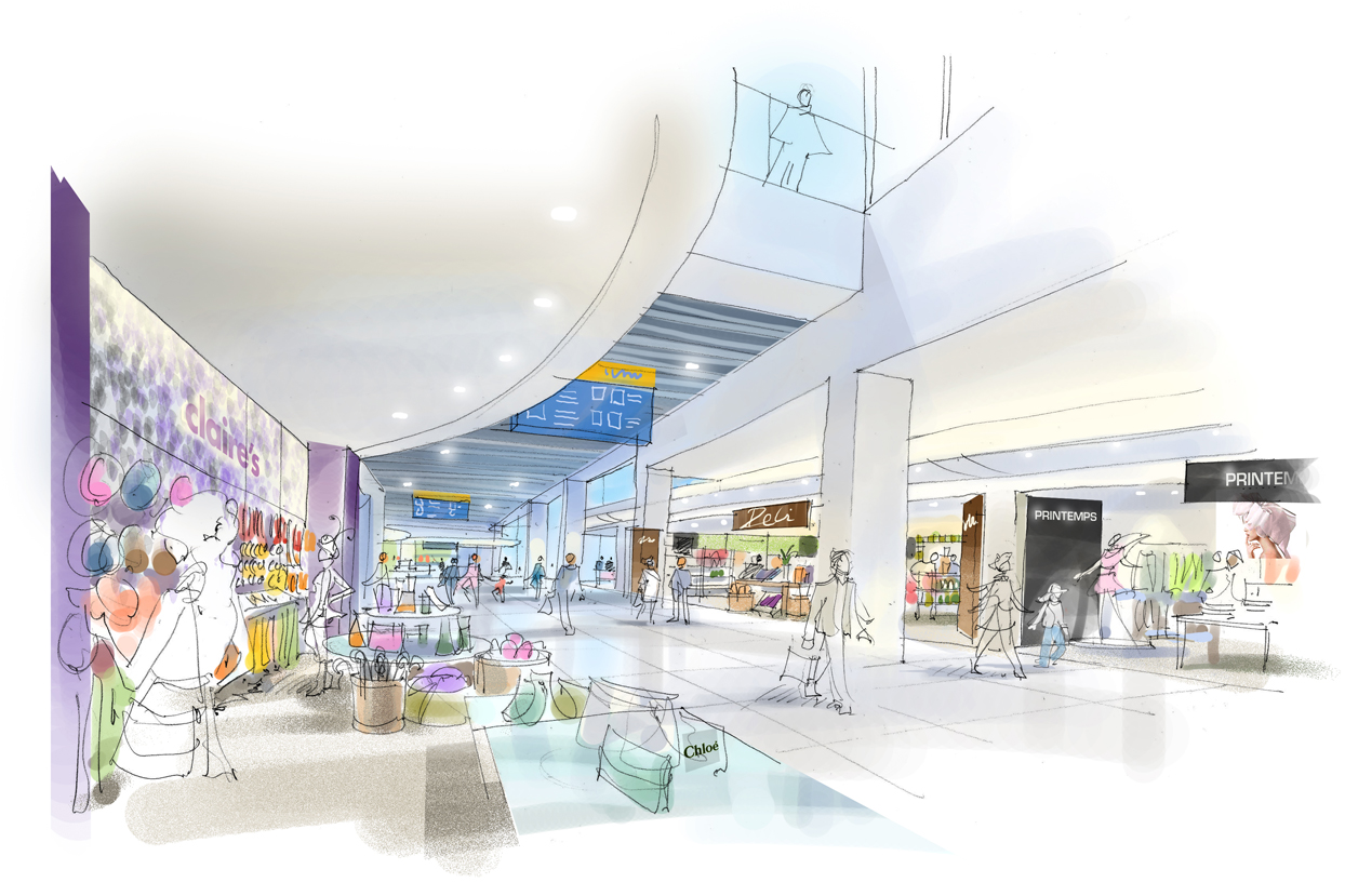 Lyon Airport, Renewal of Commercial Facilities T1,T2 & T3.