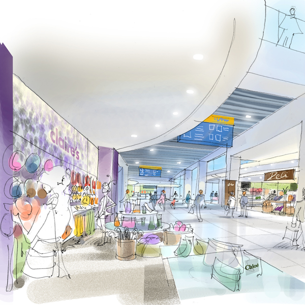 Herbert and Taylor - Shop Projects - Lyon Airport, Renewal of Commercial Facilities T1,T2 & T3.
